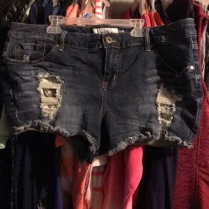 Torrid short shorts with lace detail sz 18W